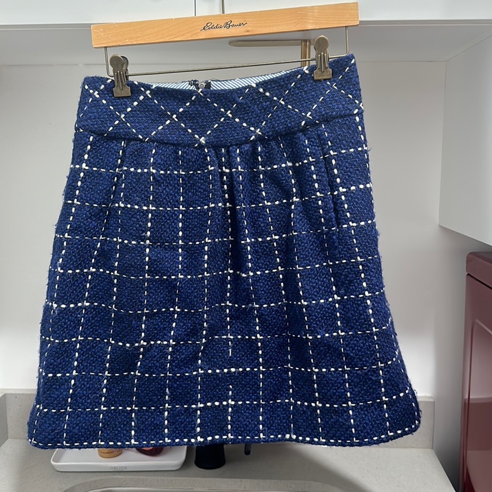 Anthropologie Maeve navy wool skirt